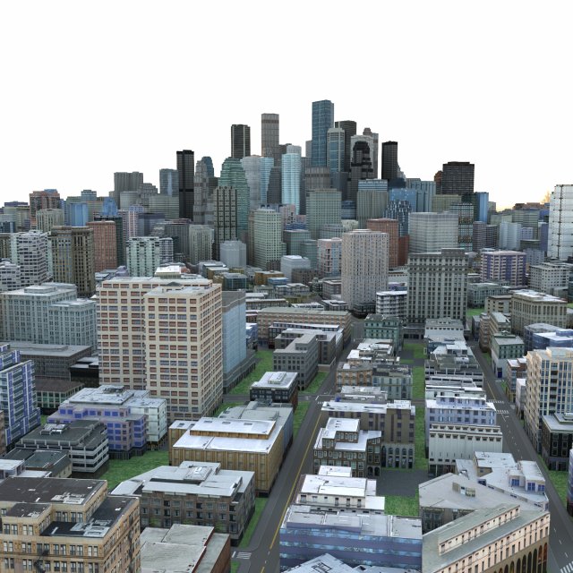 City 74 Model 3D .c4d .max .obj .3ds .fbx .stl .blend 