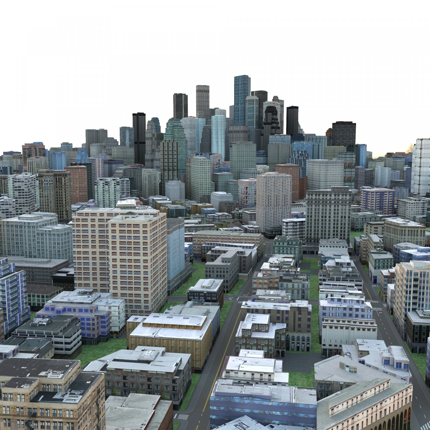 City 74 3D Model .c4d .max .obj .3ds .fbx .stl .blend