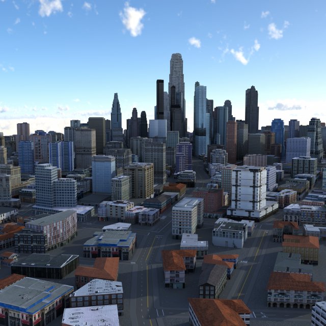 City 77 3D-Modell .c4d .max .obj .3ds .fbx .stl .blend 