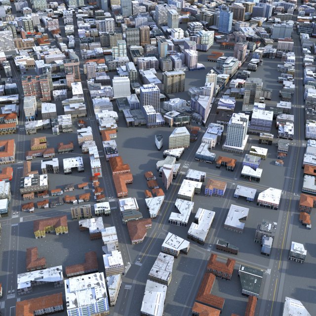 City 67 3D Модель .c4d .max .obj .3ds .fbx .stl .blend 