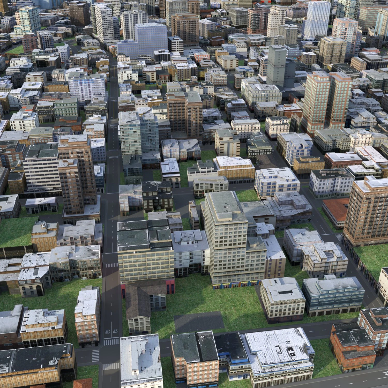 City 73 3D Model .c4d .max .obj .3ds .fbx .stl .blend