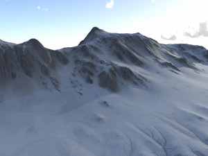 Snow landscape 01 3D 모델