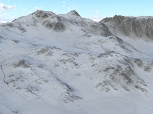 Snow landscape 01 3D 모델