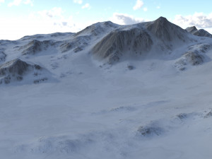 Snow landscape 01 3D 모델
