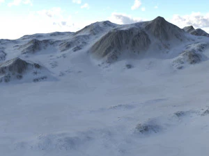 Snow landscape 01 3D Model