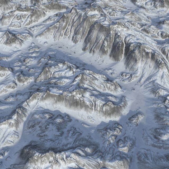 Snow landscape 03 3D Модель .c4d .max .obj .3ds .fbx .stl .blend