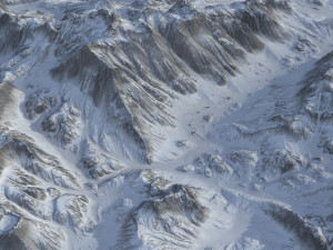 Snow landscape 03 3D Модель