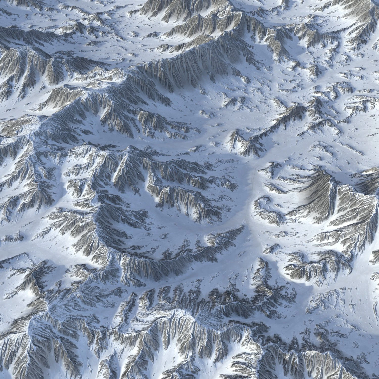 Snow landscape 06 3D Model .c4d .max .obj .3ds .fbx .stl .blend