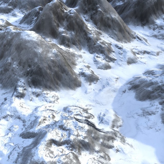 Snow landscape 07 3D Model .c4d .max .obj .3ds .fbx .stl .blend
