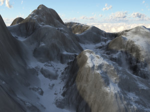 Snow landscape 07 3D Model