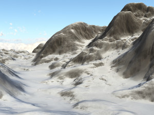 Snow landscape 07 3D Model