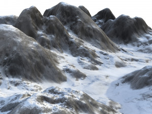 Snow landscape 07 3D Model