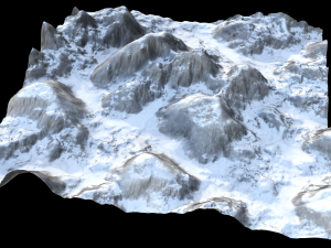 Snow landscape 07 3D Model