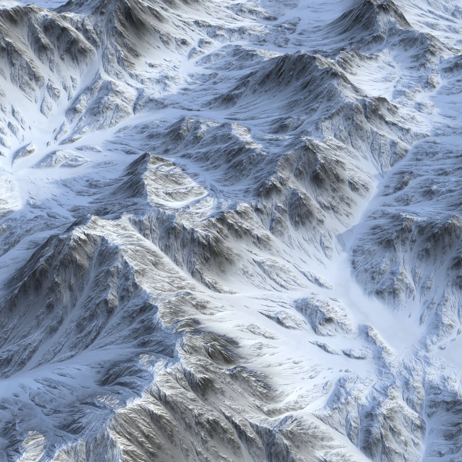 Snow landscape 08 3D Model .c4d .max .obj .3ds .fbx .stl .blend 