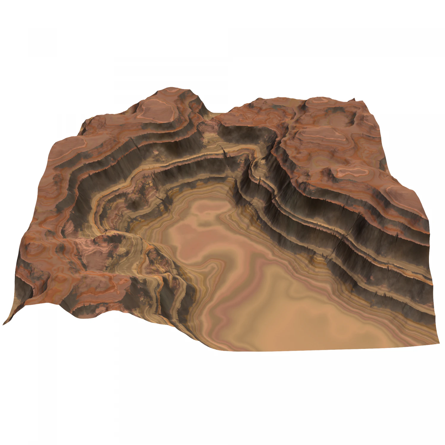Desert land 08 3D Model .c4d .max .obj .3ds .fbx .stl .blend 