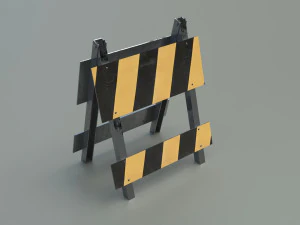 Roadblock pack 01 3D Model