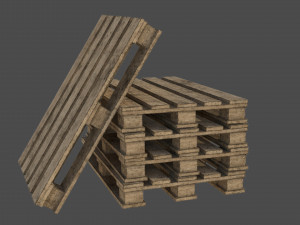 Old pallete 01 Modèle 3D