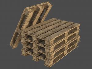 Old pallete 01 Modèle 3D