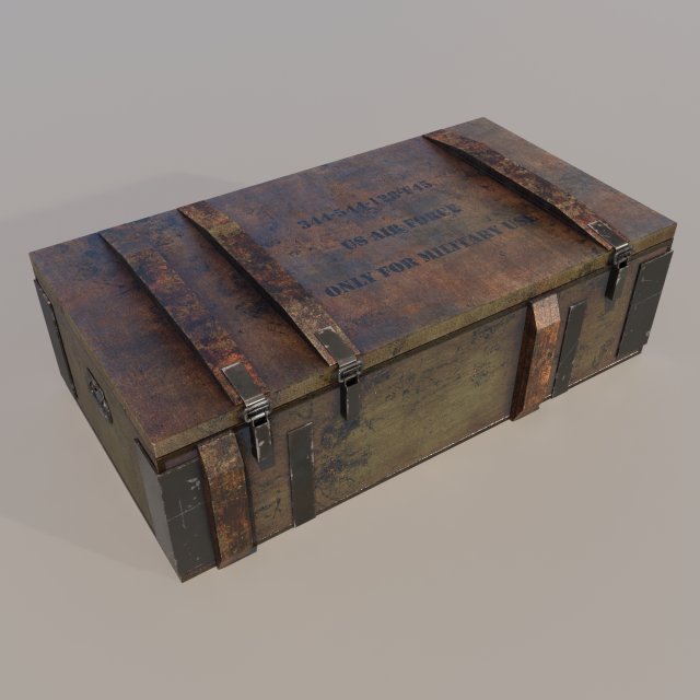 Military box 01 3D मॉडल .c4d .max .obj .3ds .fbx .stl .blend 