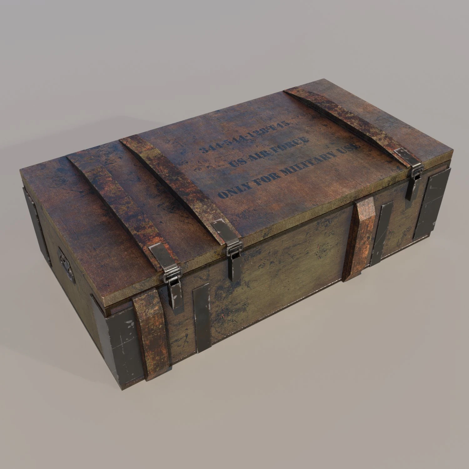 Military box 01 3D Model .c4d .max .obj .3ds .fbx .stl .blend 