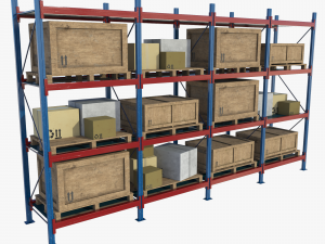 Warehouse rack 01 3D-Modell