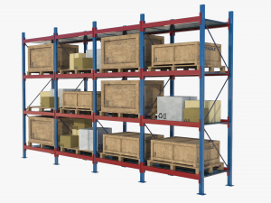 Warehouse rack 01 3Dモデル