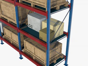 Regał magazynowy 01 Model 3D