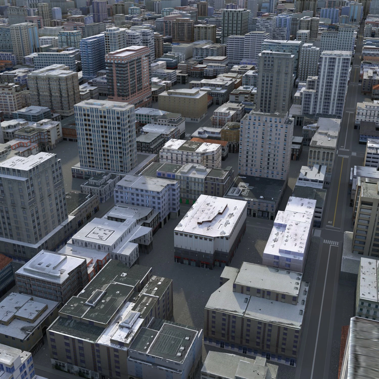 City 85 3D Model .c4d .max .obj .3ds .fbx .stl .blend 