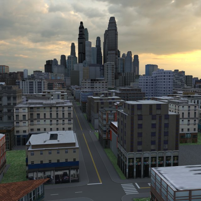 City 87 3Dモデル .c4d .max .obj .3ds .fbx .stl .blend 