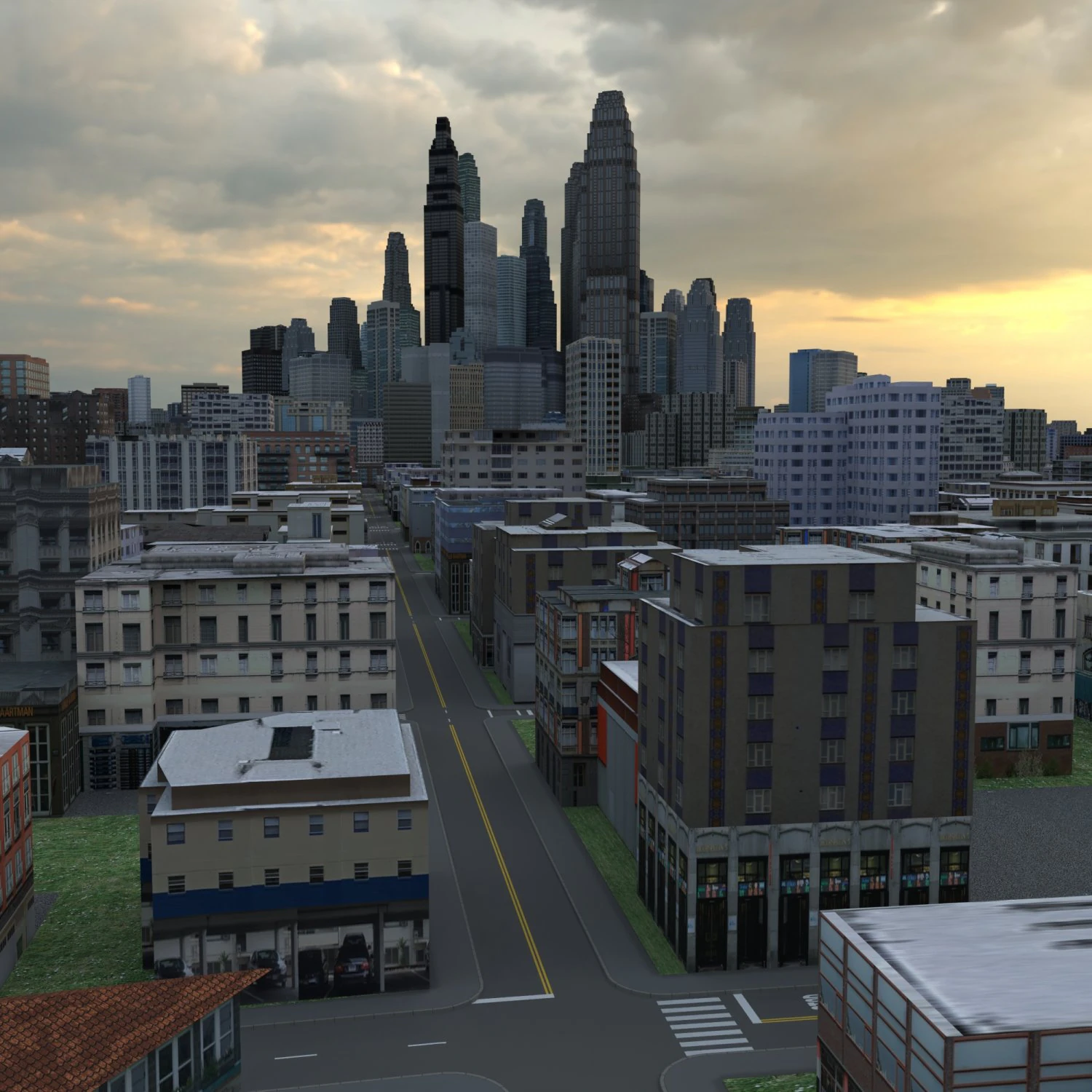 City 87 3D Model .c4d .max .obj .3ds .fbx .stl .blend 