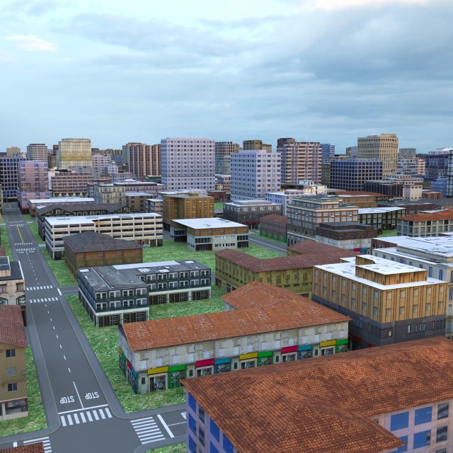 City 88 3D 模型 .c4d .max .obj .3ds .fbx .stl .blend