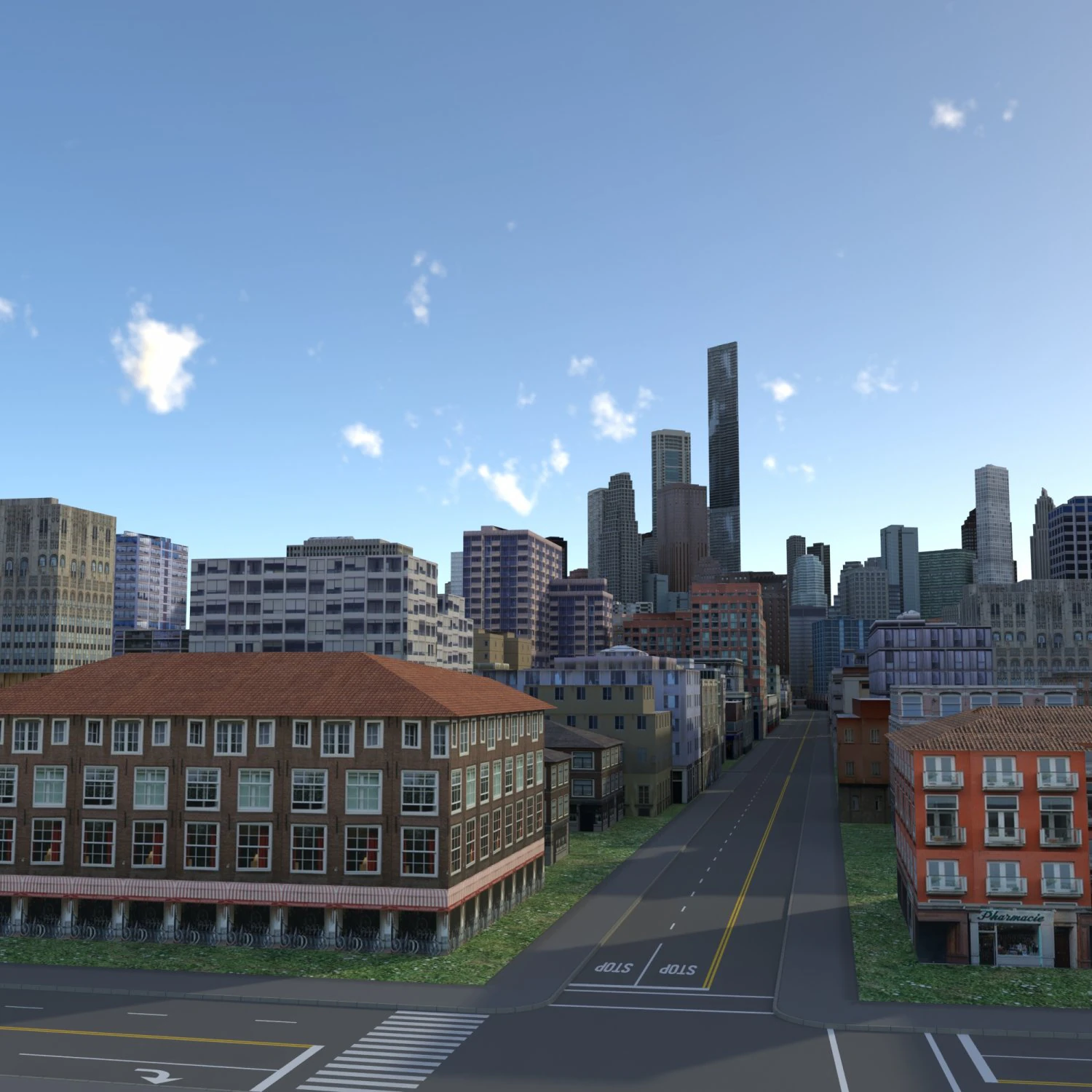 City 93 3D Model .c4d .max .obj .3ds .fbx .stl .blend 
