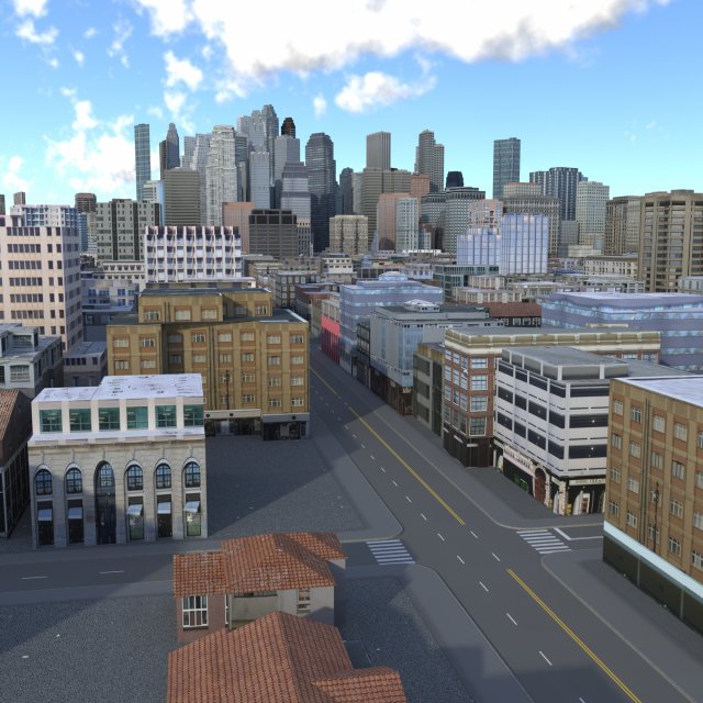 City 96 3D Модель .c4d .max .obj .3ds .fbx .stl .blend 