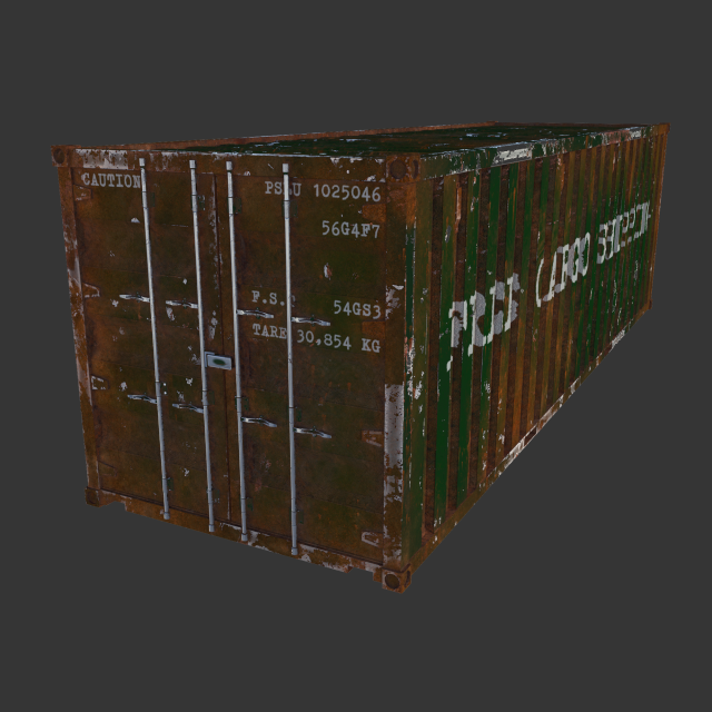 Cargo container 01 var 3 3D मॉडल .c4d .max .obj .3ds .fbx .stl .blend 