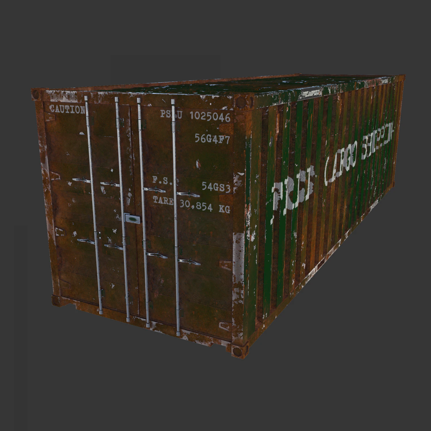 Cargo container 01 var 3 3D Model .c4d .max .obj .3ds .fbx .stl .blend 