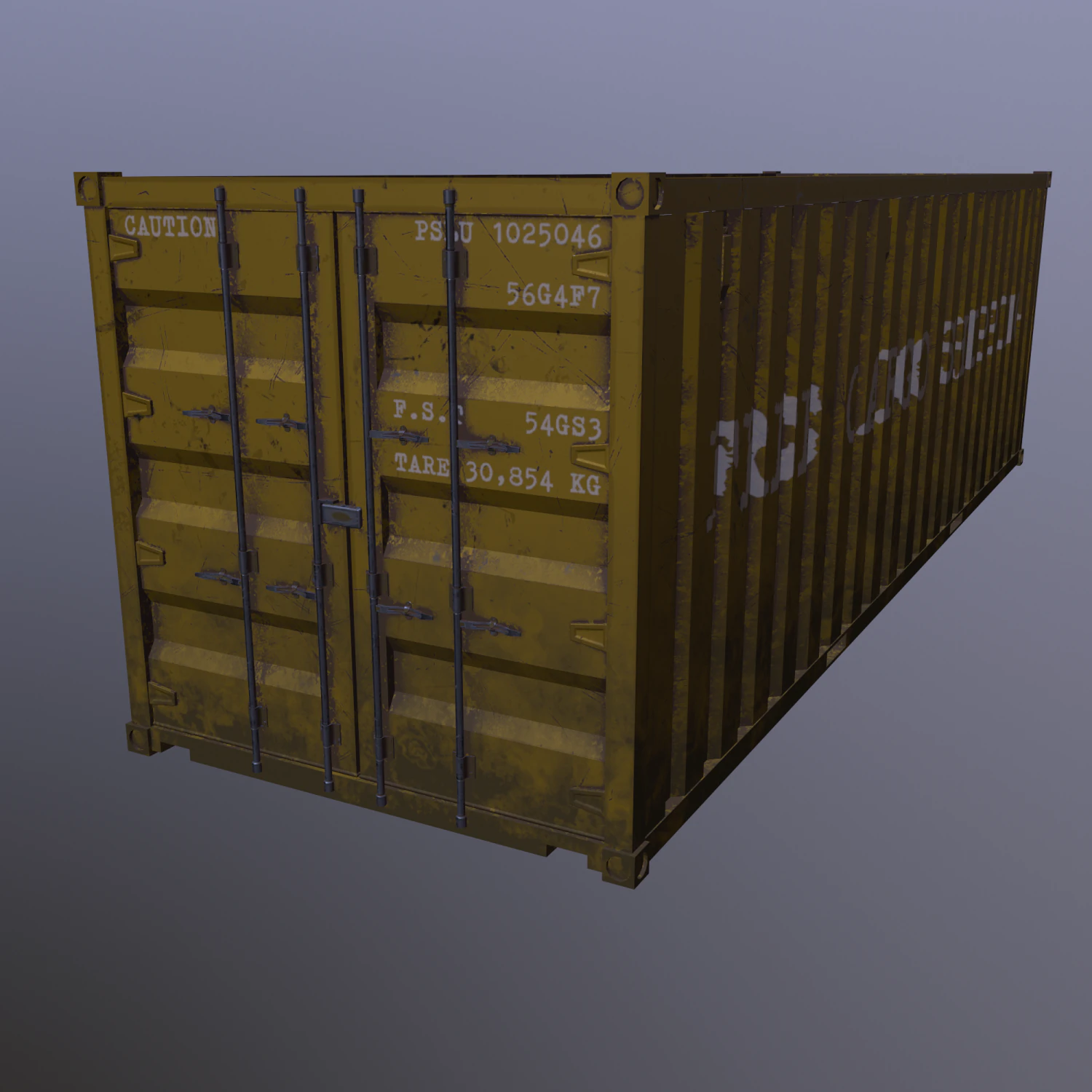 Cargo container 01 var 4 3D Model .c4d .max .obj .3ds .fbx .stl .blend 