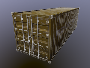 Cargo container 01 var 4 3D 모델