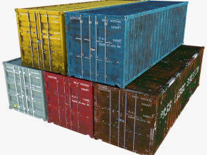 Cargo container pack 01 Modello 3D