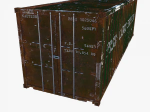 Cargo container pack 01 3D Model