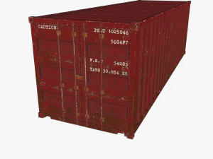 Cargo container pack 01 3D Model