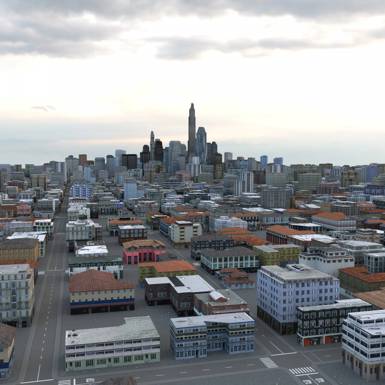 City 97 3D Model .c4d .max .obj .3ds .fbx .stl .blend 