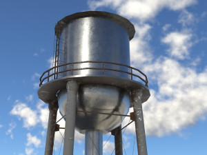 Water tower 01 Modello 3D