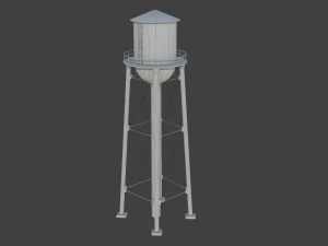 Water tower 01 3D Model