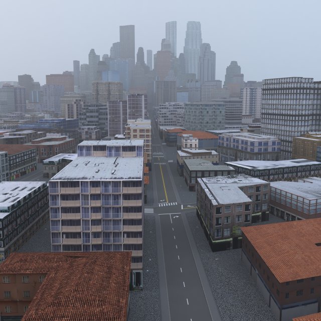 City 98 3D Модель .c4d .max .obj .3ds .fbx .stl .blend 