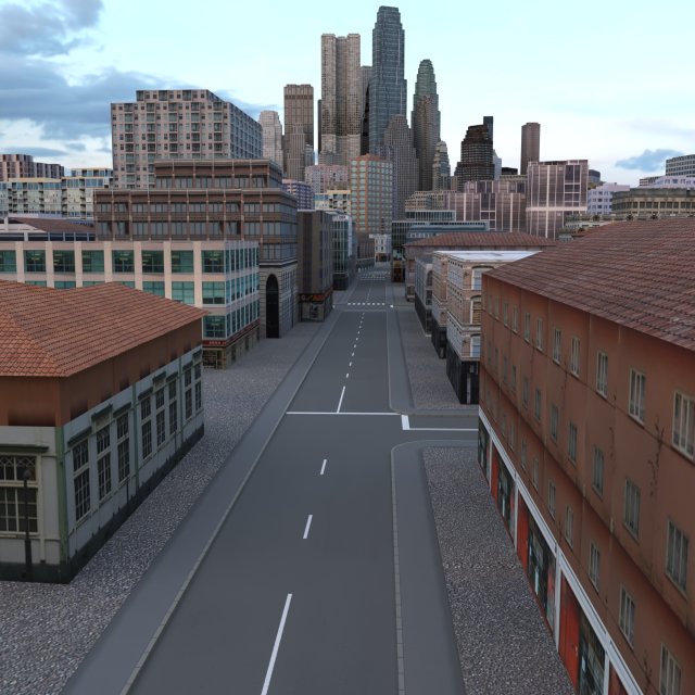 City 103 3D 模型 .c4d .max .obj .3ds .fbx .stl .blend 
