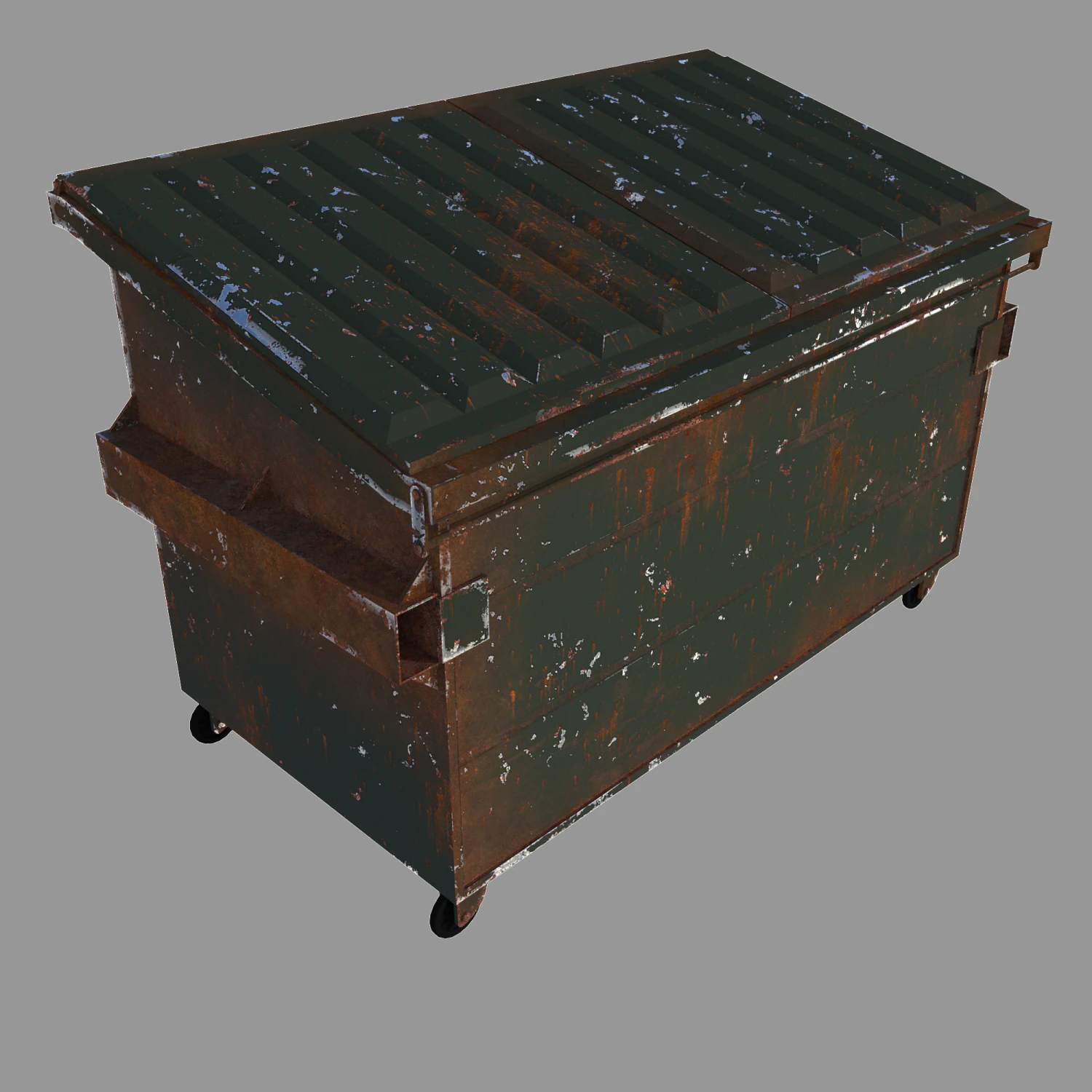 Dumpster 01 3D Model .c4d .max .obj .3ds .fbx .stl .blend 