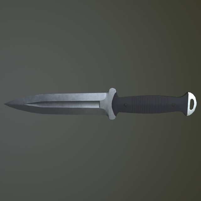 Knife 02 3D 모델 .c4d .max .obj .3ds .fbx .stl .blend 
