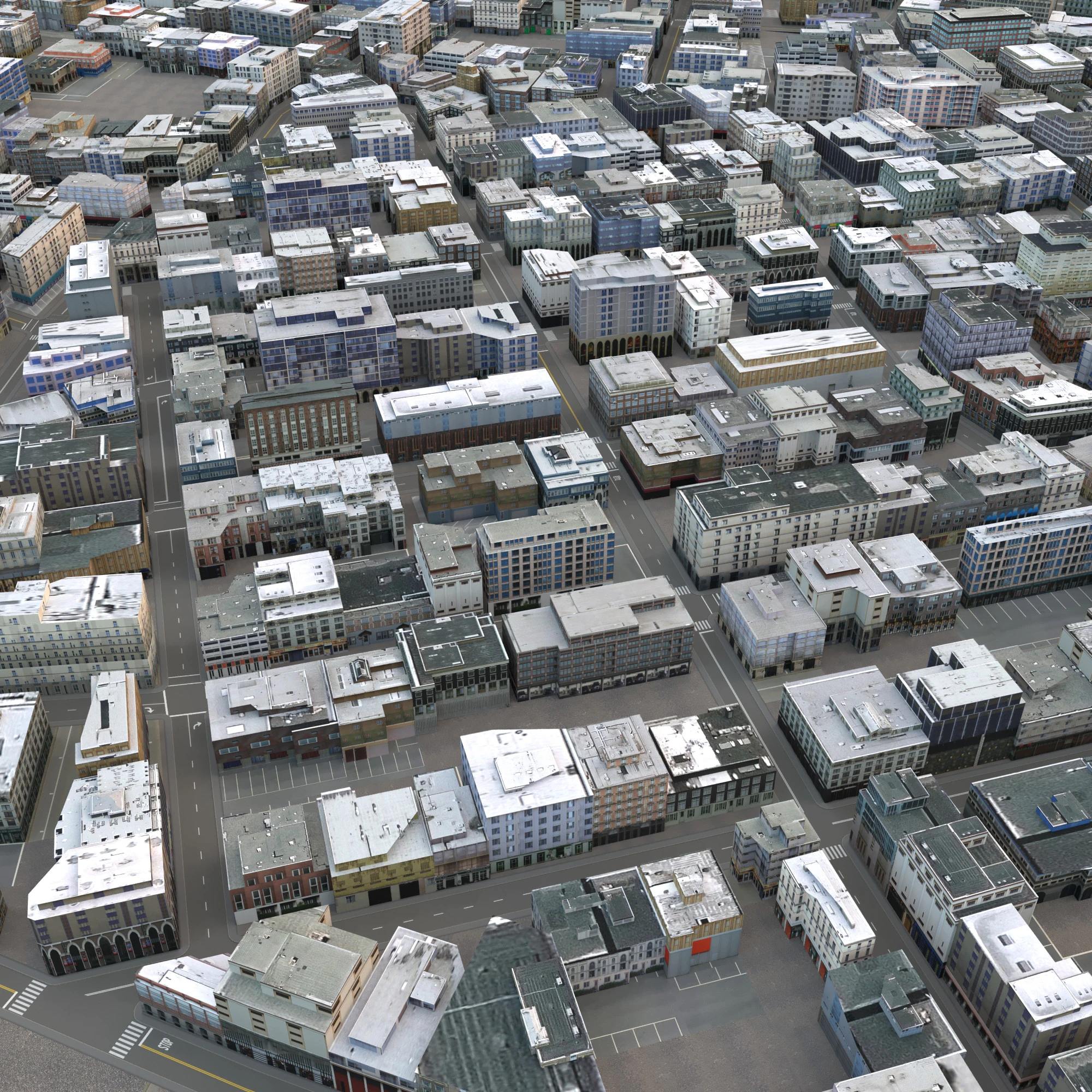 City 106 3D Model .c4d .max .obj .3ds .fbx .stl .blend 