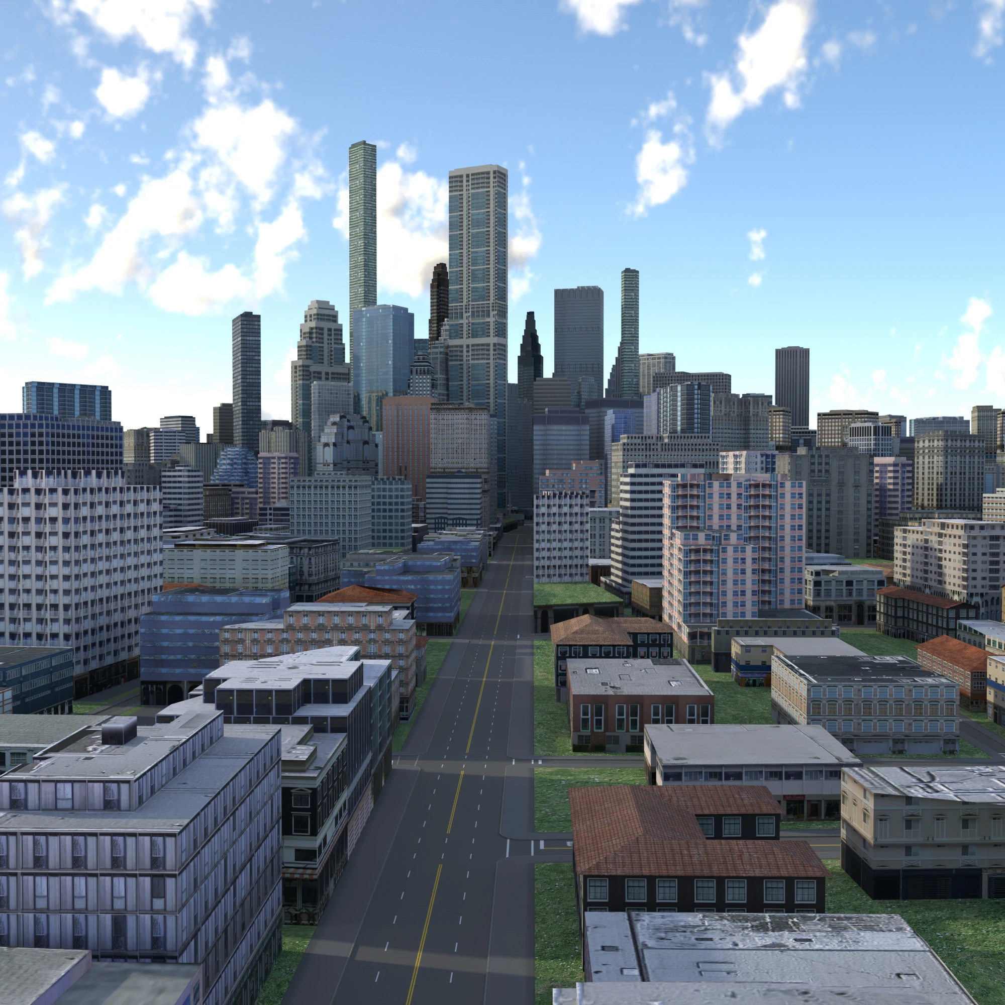 City 107 3D Model .c4d .max .obj .3ds .fbx .stl .blend 