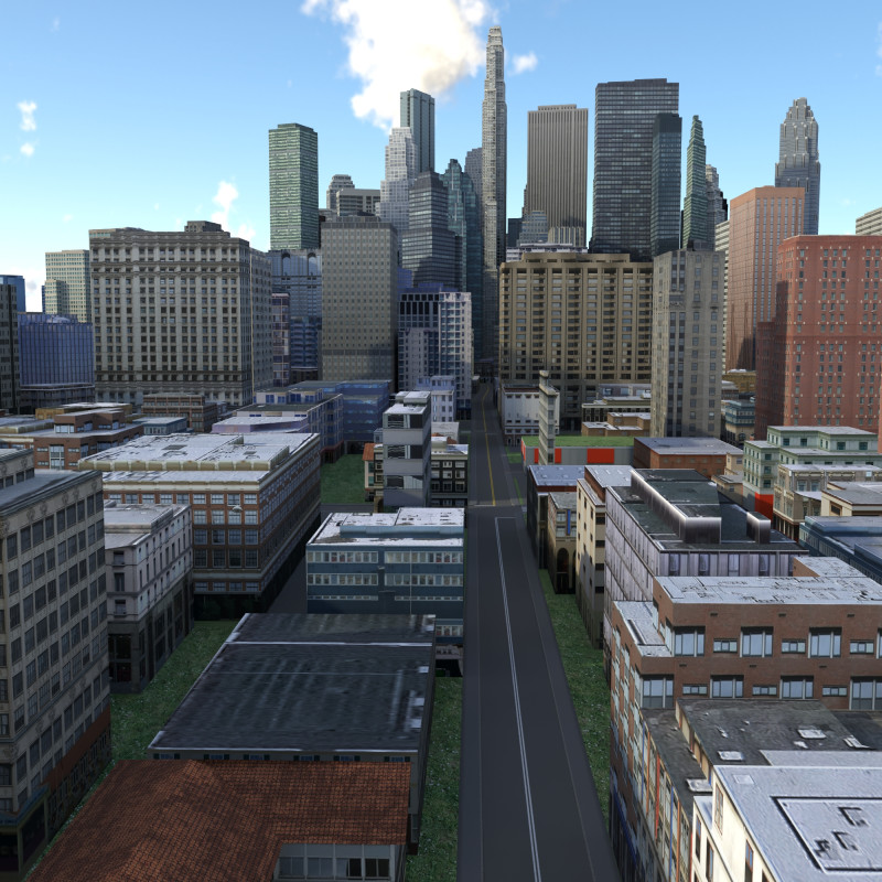City 109 3D Model .c4d .max .obj .3ds .fbx .stl .blend 